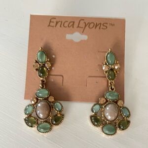 New Erica Lyons statement pierced drop earrings